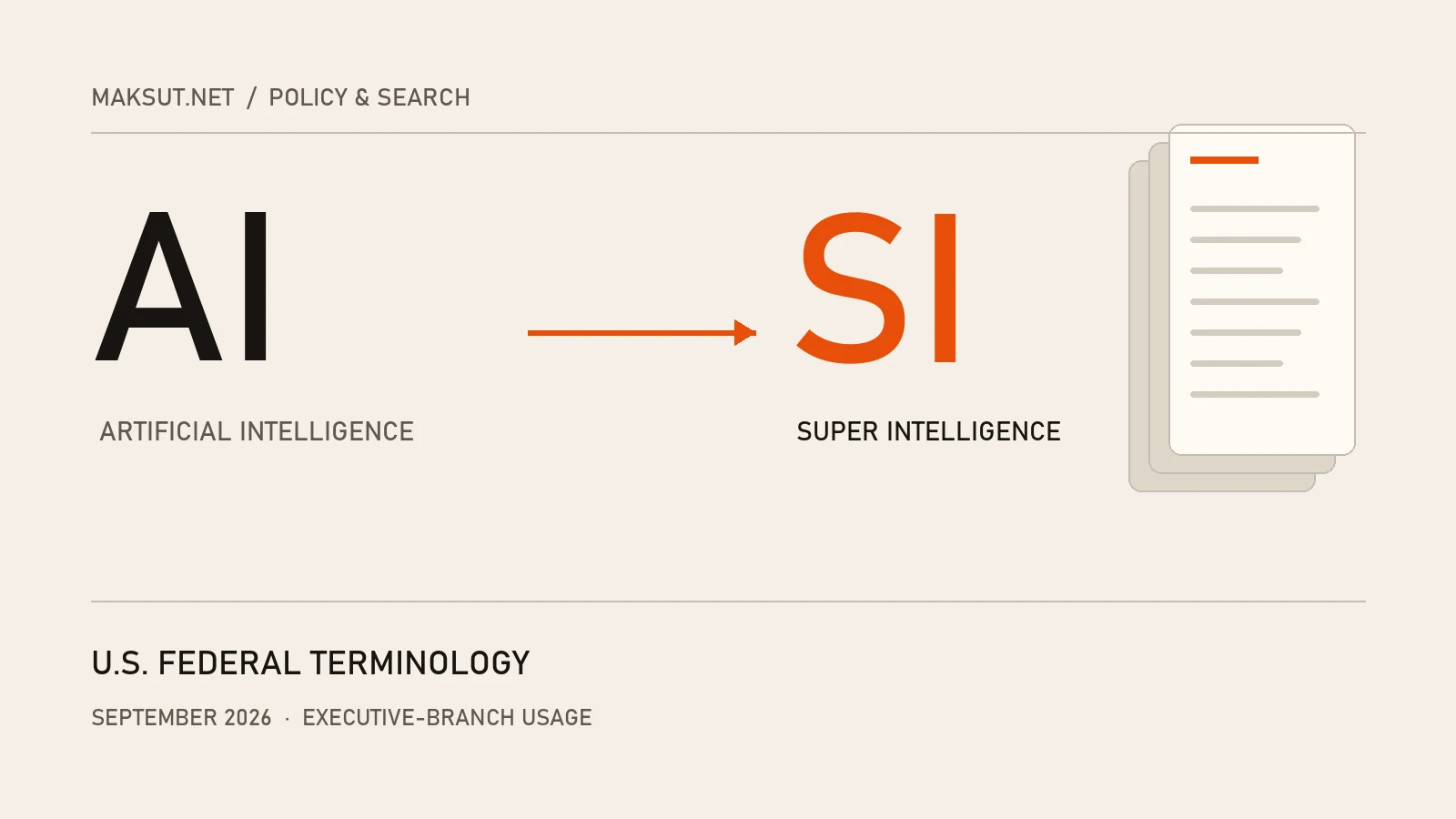 ABD federal hükümetinde AI’dan Super Intelligence SI terminolojisine geçiş